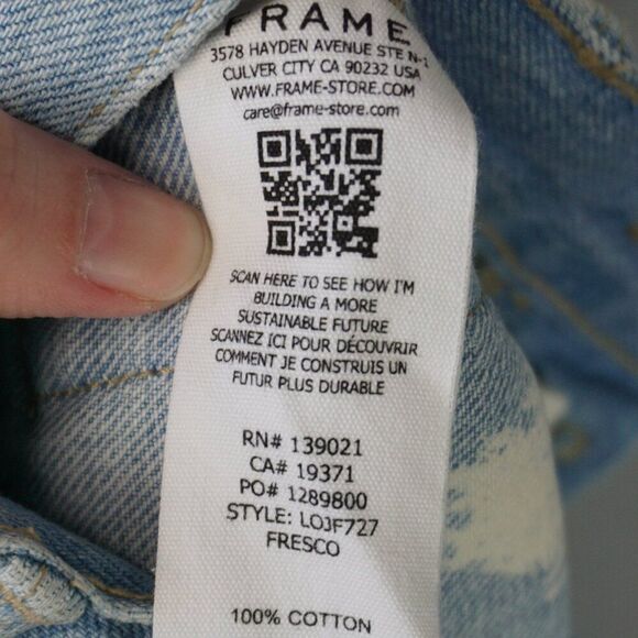 New Frame Le Original Bleached High Waist Straight Leg Jeans in Fresco size 26 - Picture 15 of 15